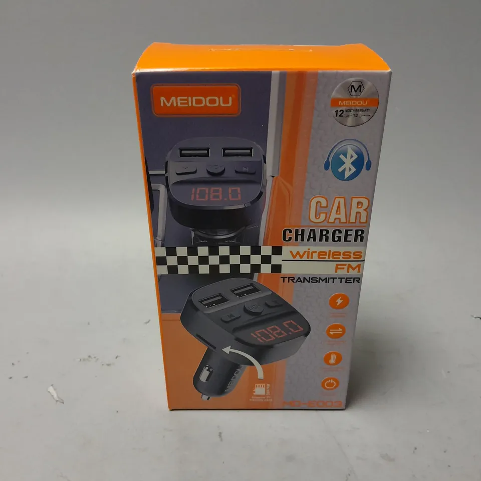 BOXED MEIDOU CAR CHARGER WIRELESS FM TRANSMITTER