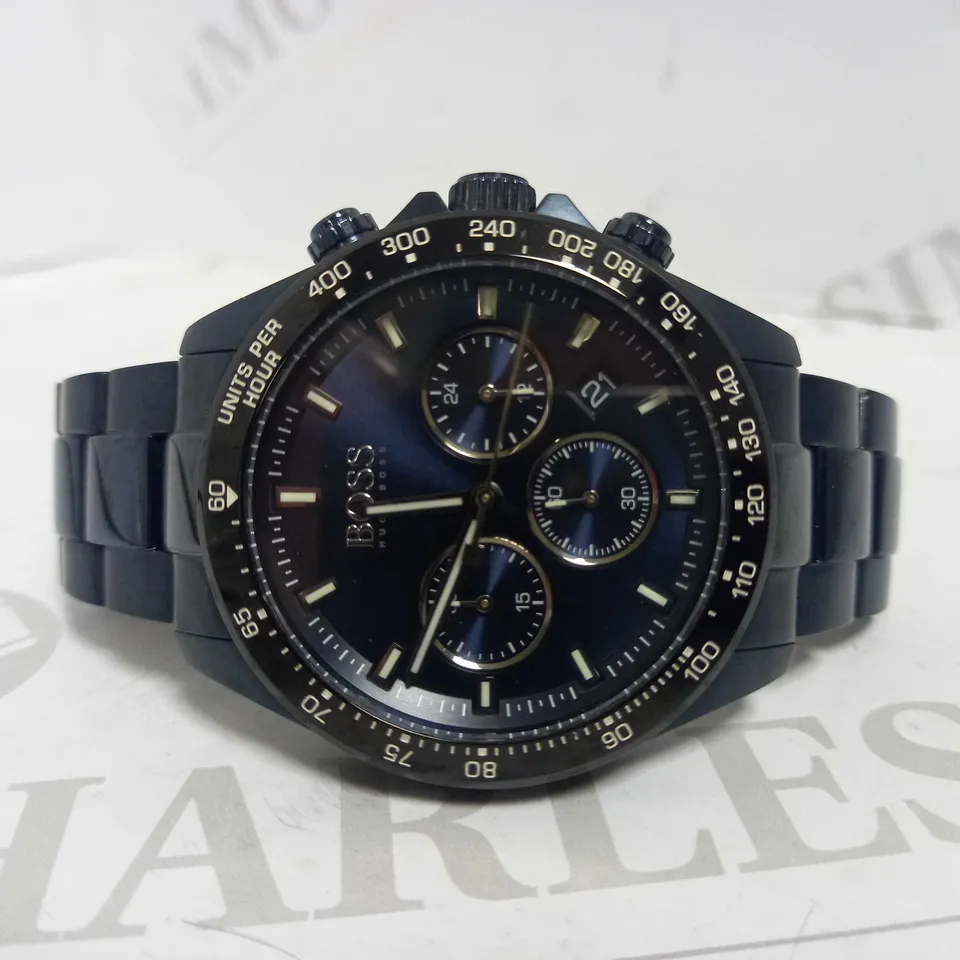 HUGO BOSS HERO SPORT LUXE BLUE SUNRAY CHRONOGRAPH WATCH - UNBOXED RRP £529
