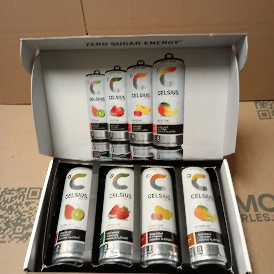 CELSIUS ENERGY DRINKS GIFT BOX – ZERO SUGAR, SET OF 4 CANS