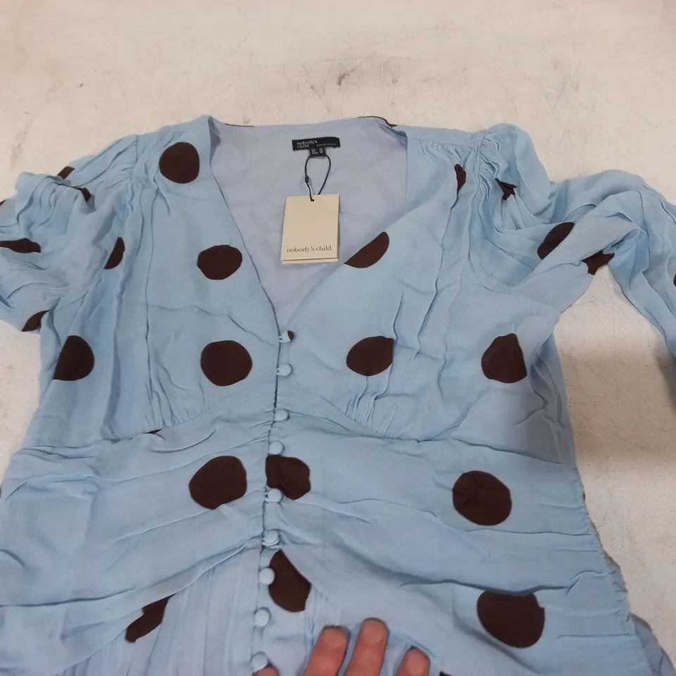 NOBODYS CHILD LUMA MIDAXI DRESS IN BLUE - UK 14