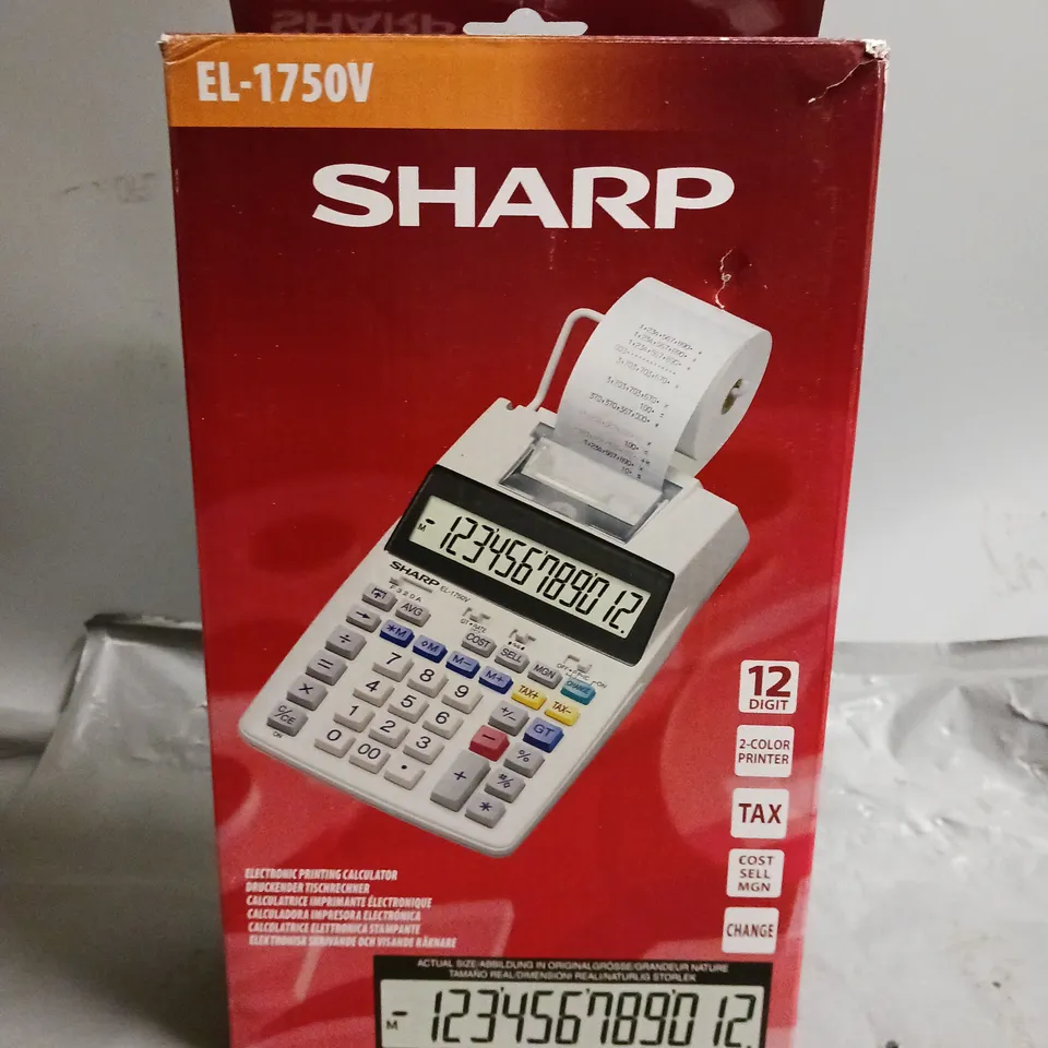 BOXED SHARP EL-1750V ELECTRONIC PRINTING CALCULATOR