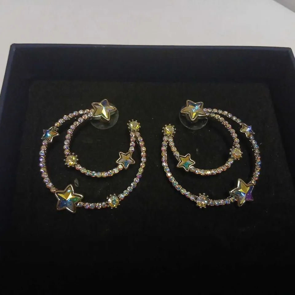 BUTLER & WILSON CIRCULAR STAR EARRINGS 