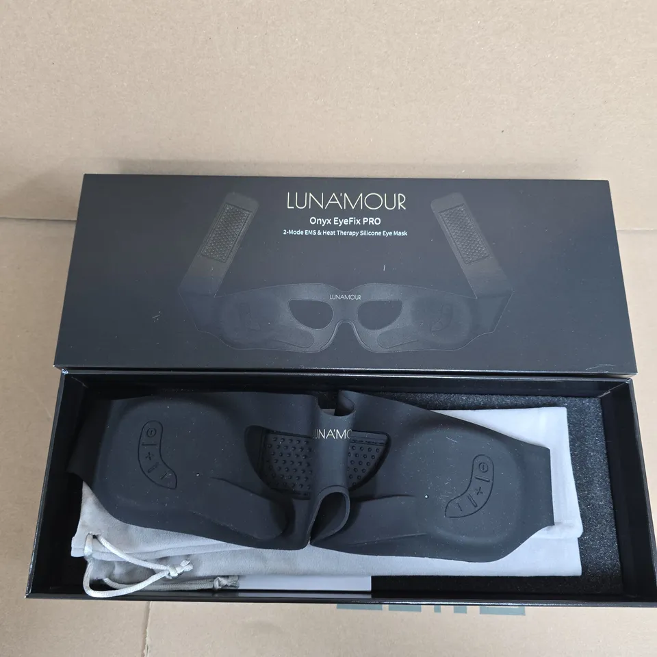 LUNAMOUR ONYX EYEFIX PRO - 2-MODE EMS & HEAT THERAPY SILICONE EYE MASK (BOXED)