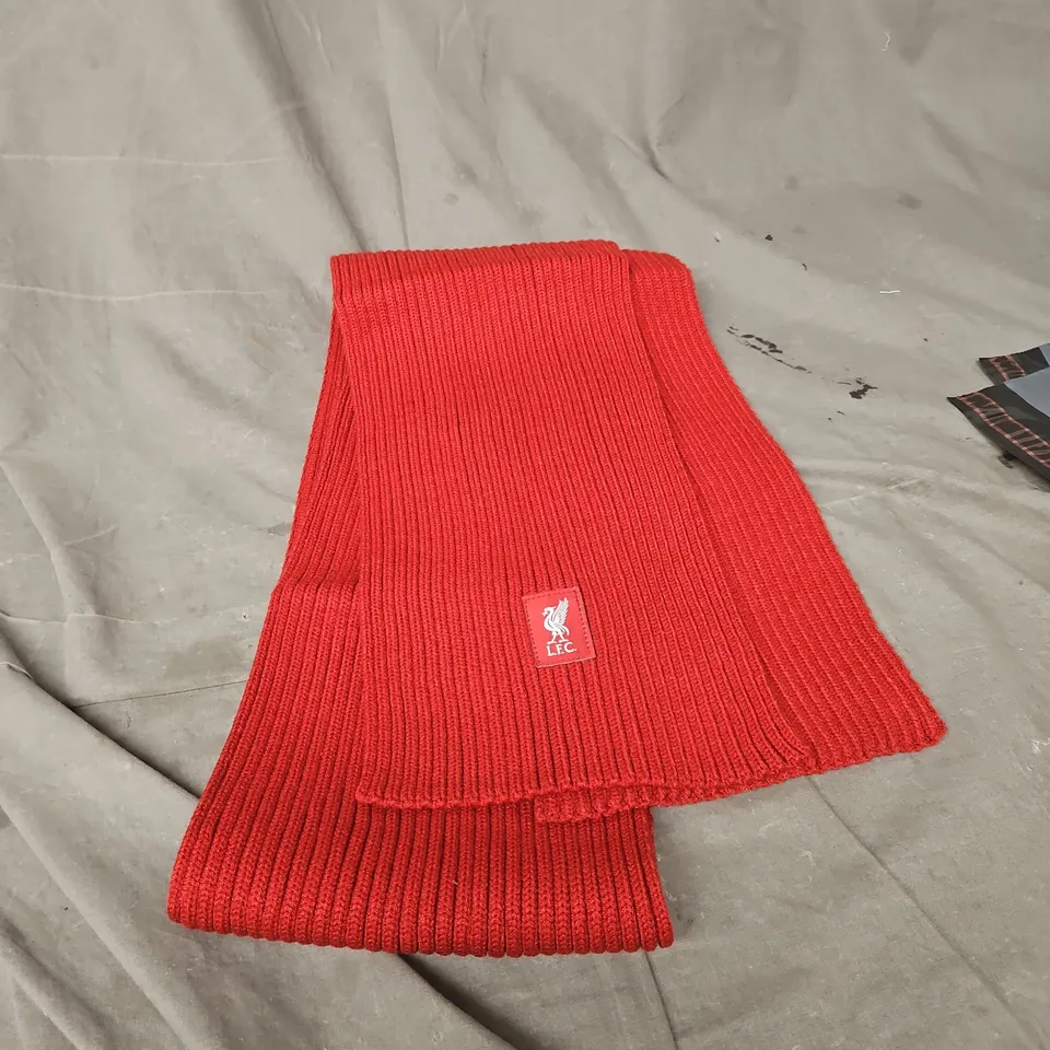 LFC RIBBED KNIT SCARF IN RED ONE SIZE
