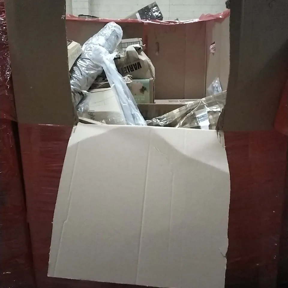 PALLET OF HOUSEHOLD ITEMS TO INCLUDE CONTACT GRILL, GIGI BUILDING BLOCKS, AIR COOLER,  CEILING LIGHT WITH LIGHT AND OTHER ASSORTED ITEMS...