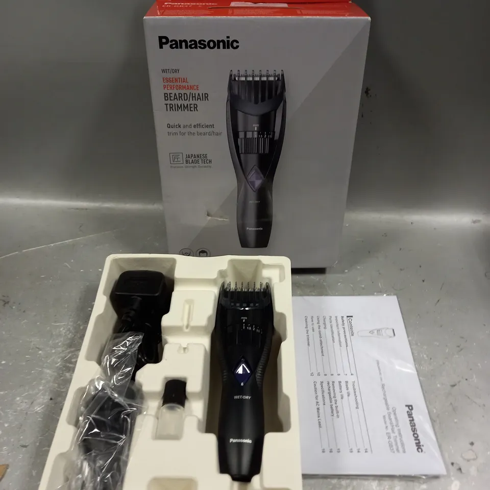 BOXED PANASONIC BEARD/HAIR TRIMMER IN BLACK