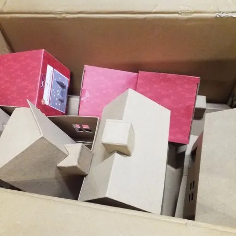 PALLET CONTAINING ASSORTED CHRISTMAS  DECORATIONS INCLUDING PAINT BY NUMBERS SETS, LED STAR NEON LIGHTS, MIRROR BALL LED LIGHTS, MACHE GINGERBREAD HOUSES & DIY SNOWGLOBES