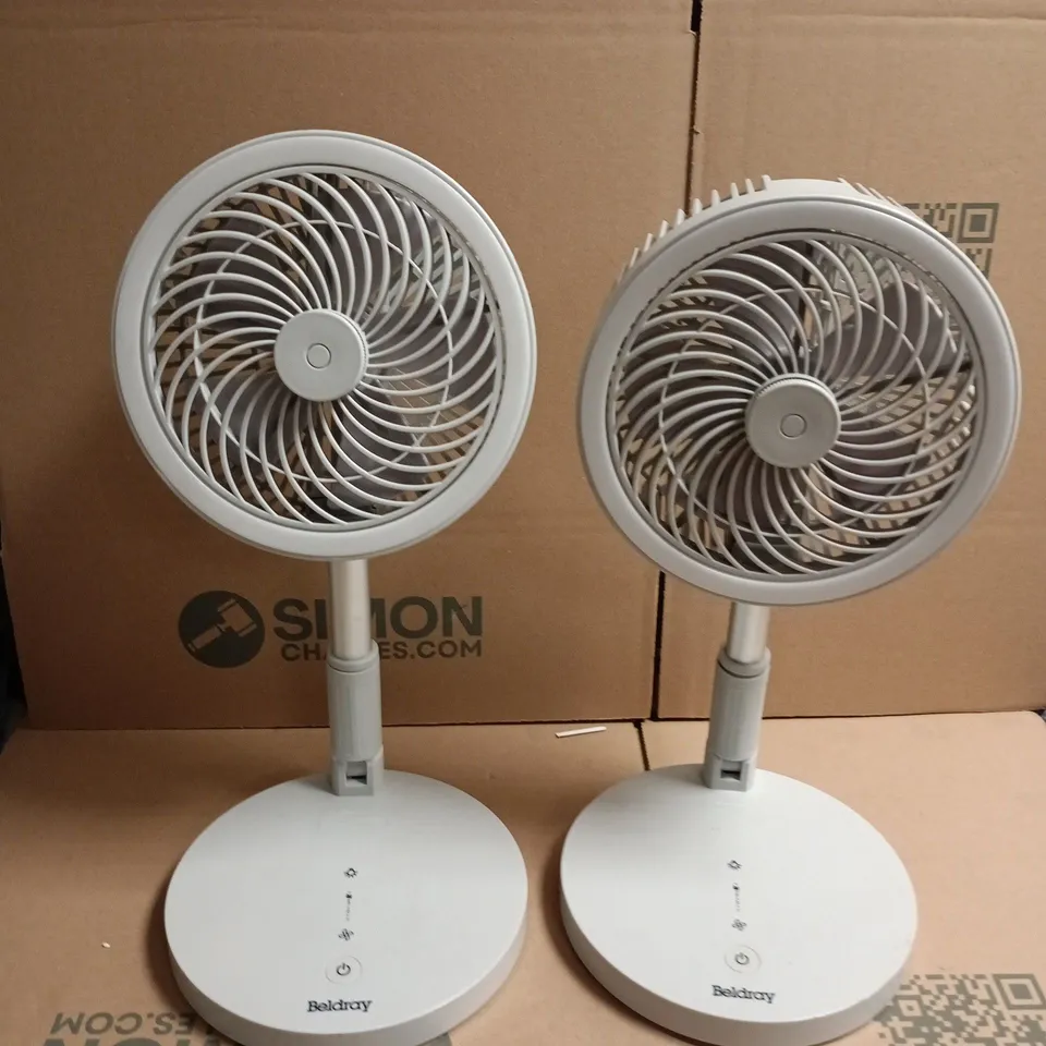 LOT OF 2 BELDRAY DESK FANS