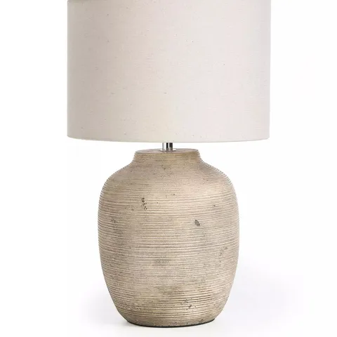 WORN CONCRETE CERAMIC TABLE LAMP
