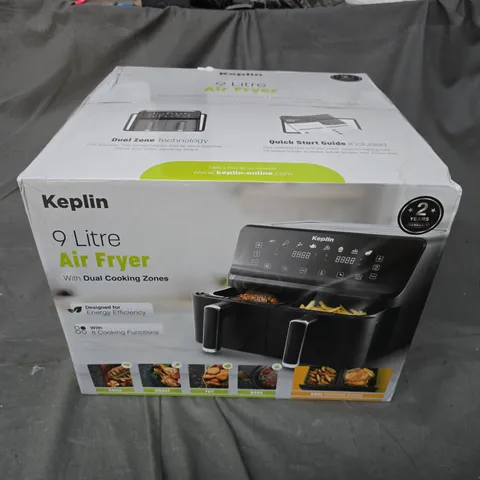 BOXED KEPLIN 9 LITRE AIR FRYER – WITH DUAL COOKING ZONES
