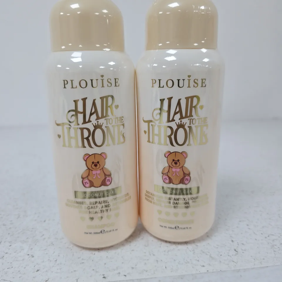 PLOUISE HAIR TO THE THRONE COCONUT CAKE SHAMPOO & CONDITIONER (2 X 330ML)
