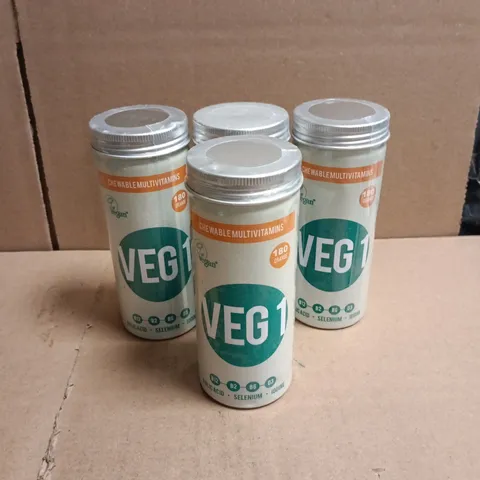 4 X VEG 1 180 ORANGE CHEWABLE VITAMINS WITH B12
