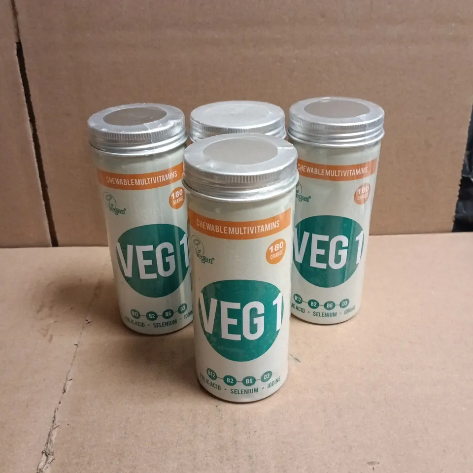 4 X VEG 1 180 ORANGE CHEWABLE VITAMINS WITH B12