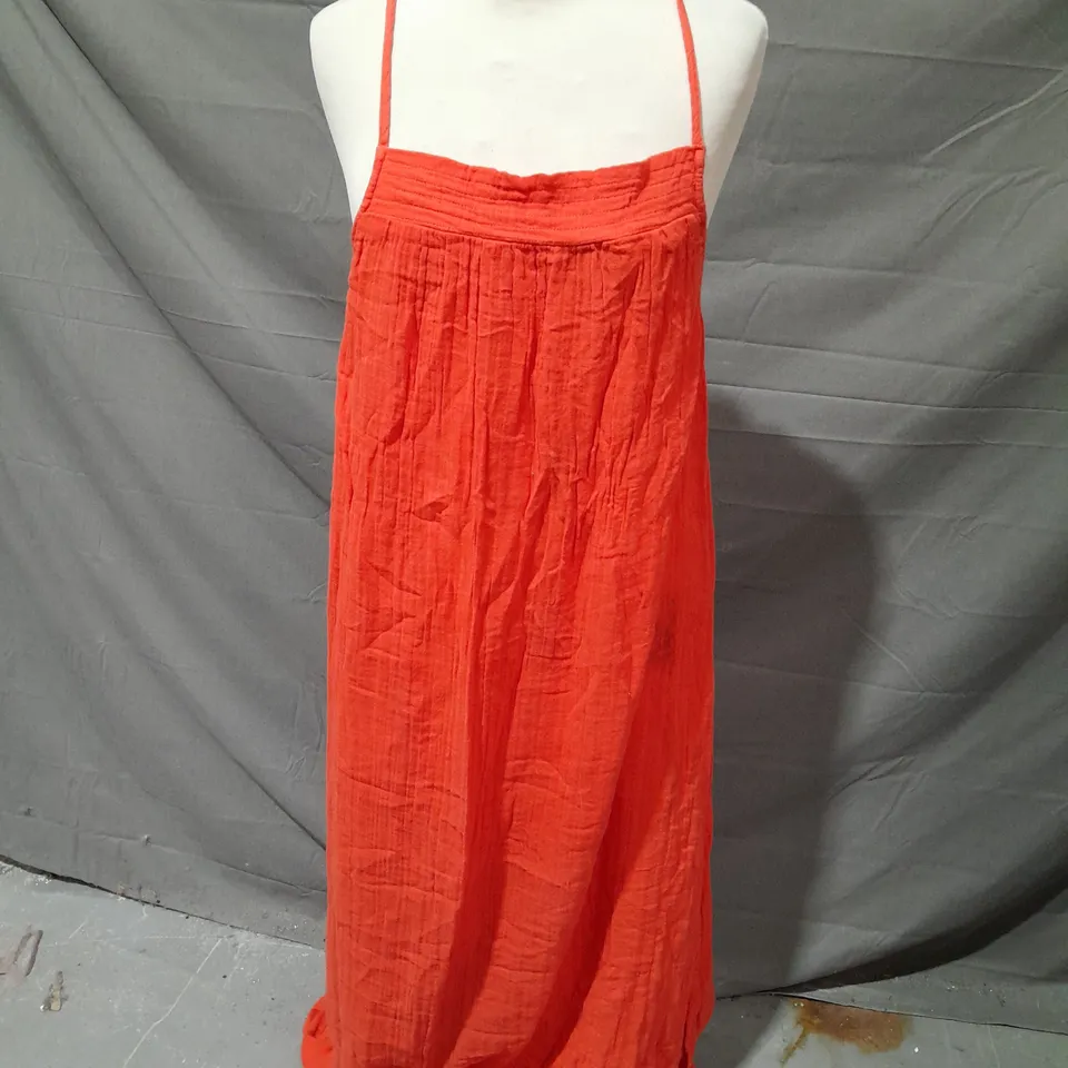 HUSH CARMEN CAMI BEACH DRESS IN ORANGE - SMALL