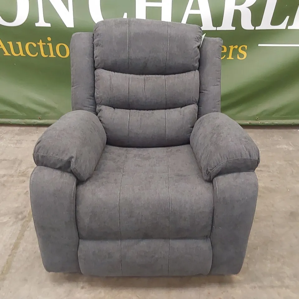 QUALITY DESIGNER SORRENTO FABRIC UPHOLSTERED MANUAL RECLINER ARM CHAIR 