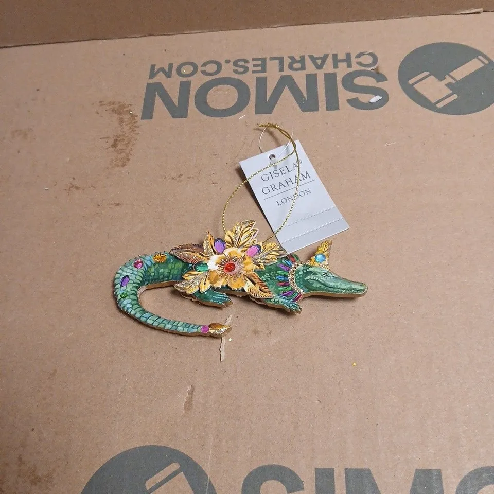 BOX OF APPROXIMATELY 10 X GISELA GRAHAM LONDON CROCODILE DECORATION