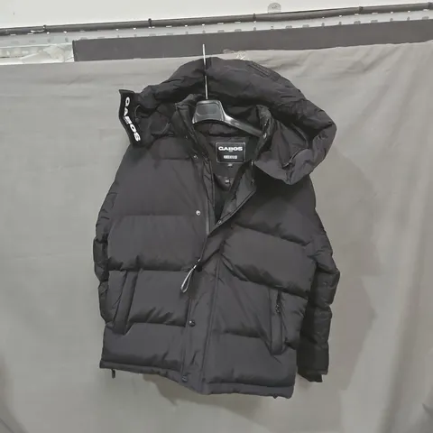 GABOS LONDON PUFFER JACKET – BLACK, HOODED, XS