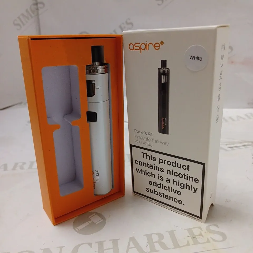 BOXED ASPIRE POCKEX KIT - WHITE. 