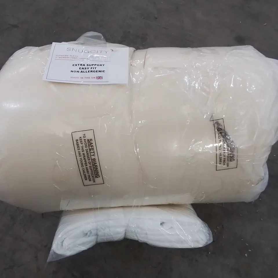 SNUGCITY SUPREME SLEEP 2" MEMORY FOAM TOPPER