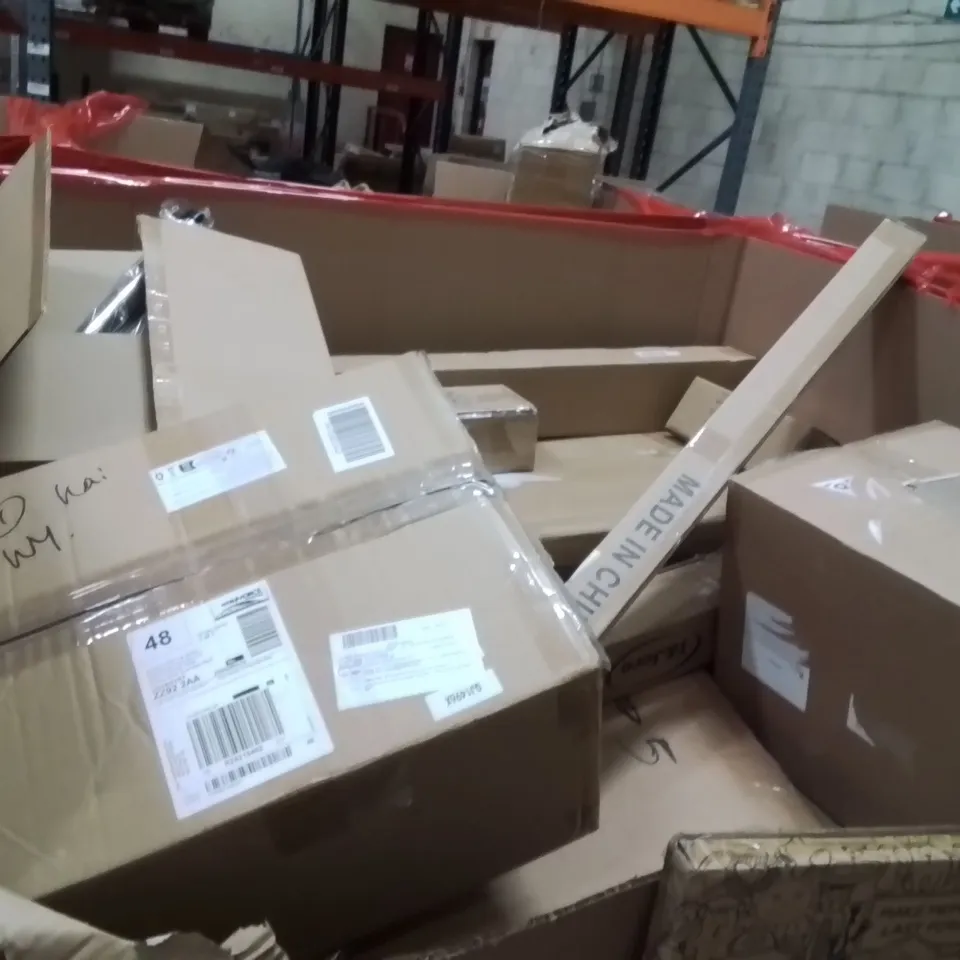 PALLET OF ASSORTED HOUSEHOLD GOODS AND PRODUCTS TO INCLUDE;KEYBOARD,PICTURE FRAME,3D PRINTER TABLE