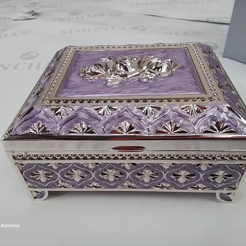 BOXED STYLISH DECORATIVE STEEL JEWELLERY BOX