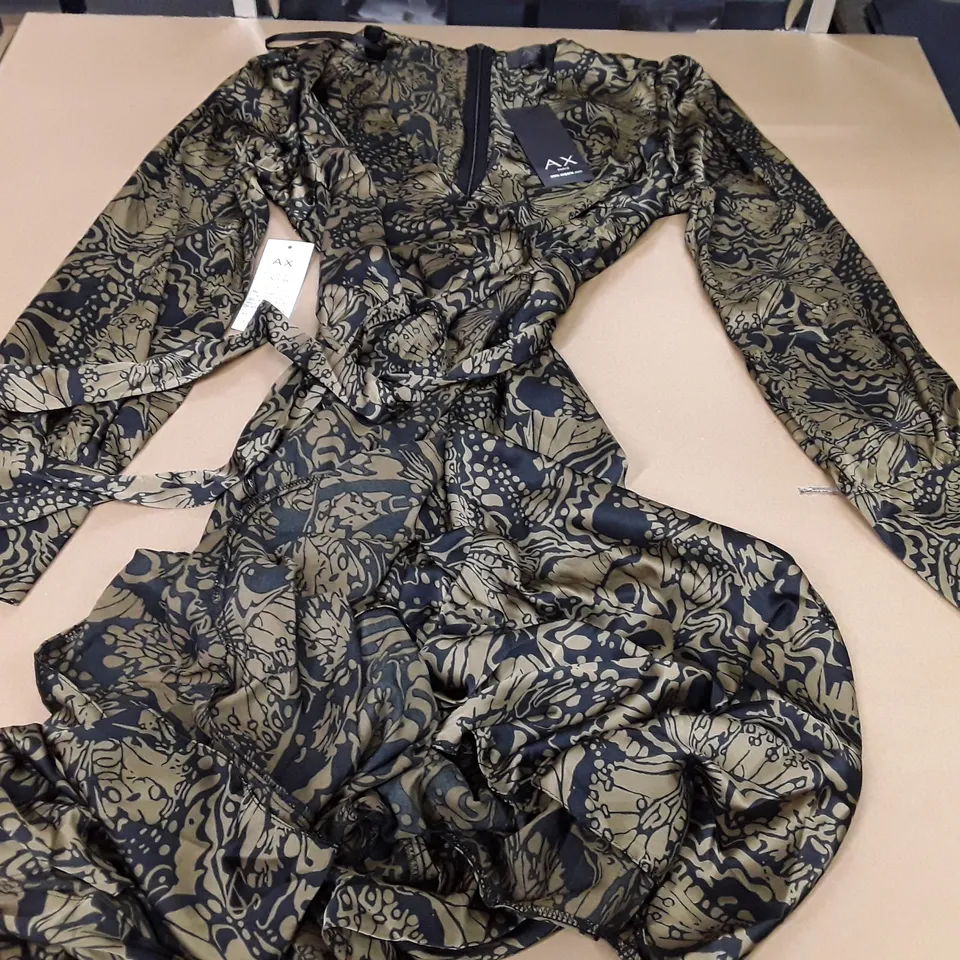 AX PARIS BLACK/GOLD LONG SLEEVE DRESS - 10