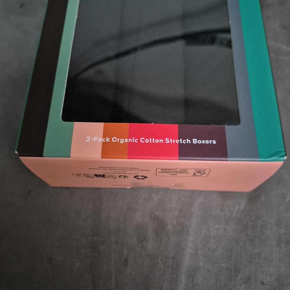 BOXED PAUL SMITH 3-PACK ORGANIC COTTON STRETCH BOXERS – TRUNKS, SIZE M