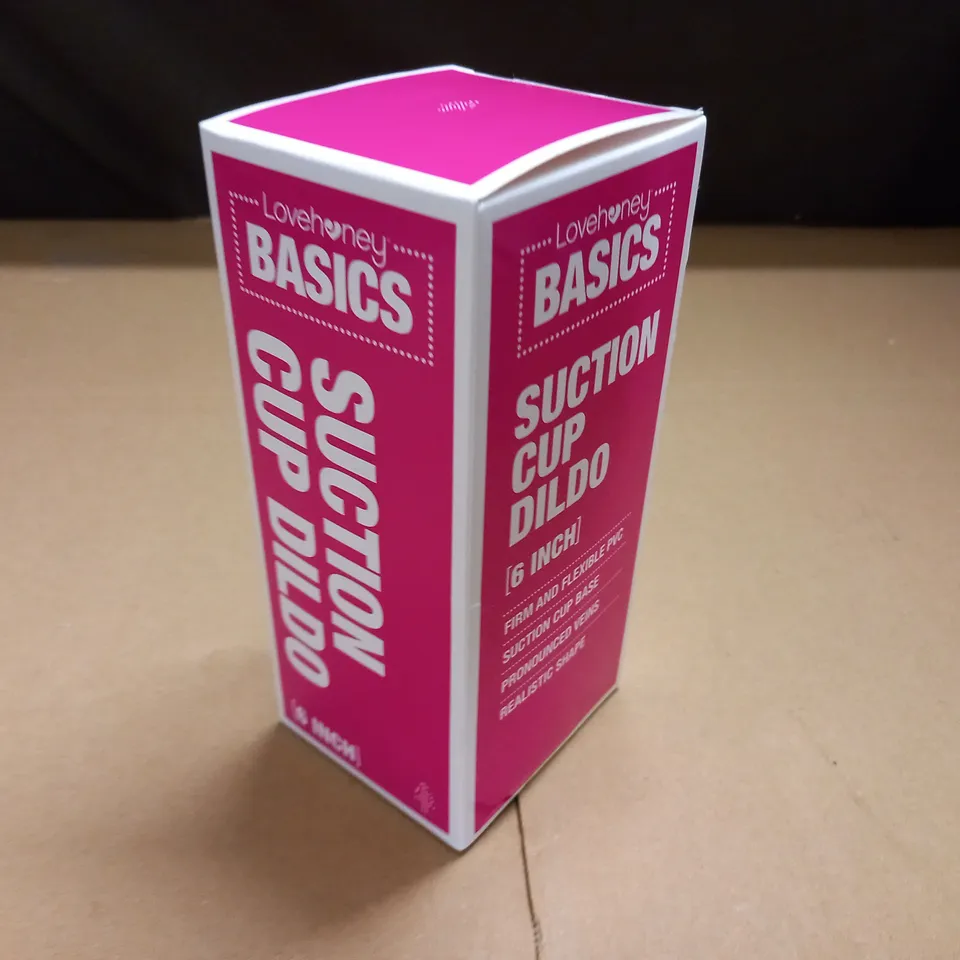 BOXED LOVEHONEY BASICS SUCTION CUP 6" DILDO