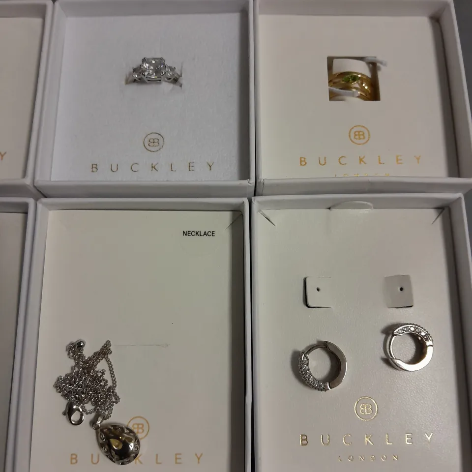 LOT OF 8 ASSORTED BOXED BUCKLEY LONDON JEWELLERY ITEMS