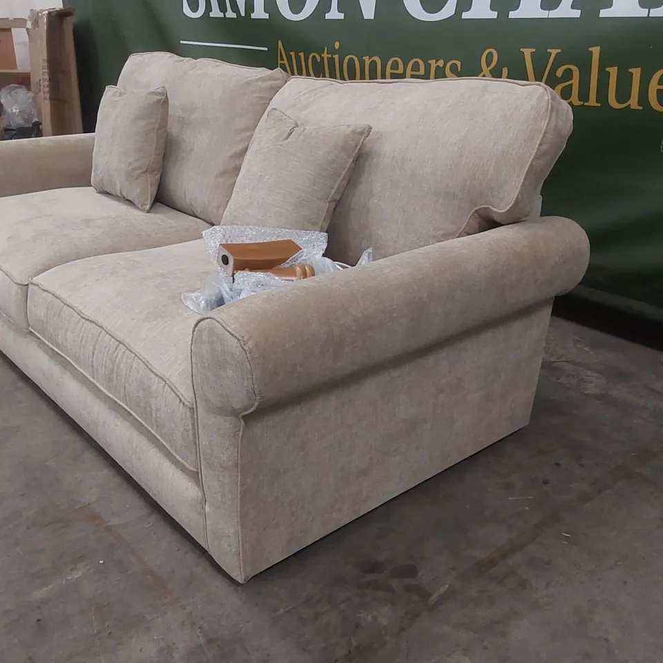 QUALITY DESIGNER FABRIC UPHOLSTERED 4 SEATER SOFA