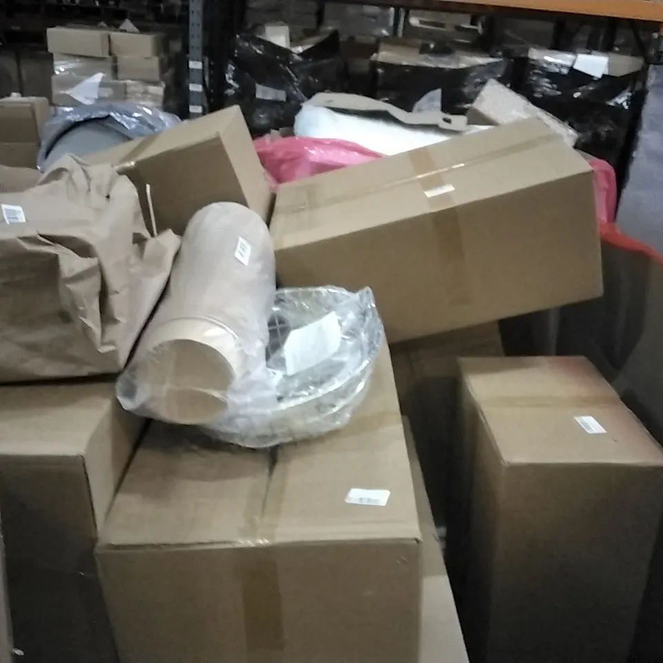 PALLET OF ASSORTED HOUSEHOLD GOODS AND PRODUCTS TO INCLUDE;SPINNING CHAIR,PLAYPEN,CHAIR MAT