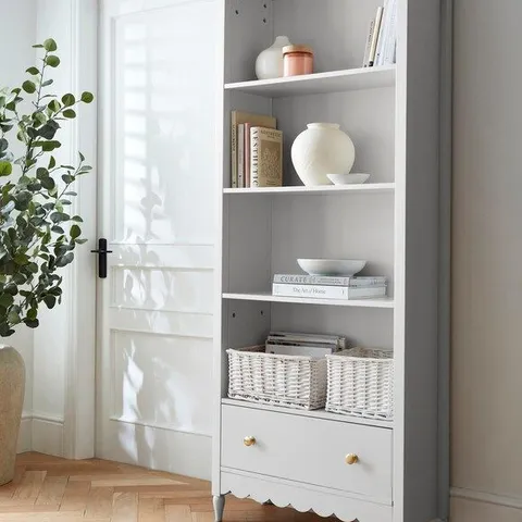 JULIPA DALIA LARGE BOOKCASE WHITE 1135 X 420 X 190MM BOXED NK846