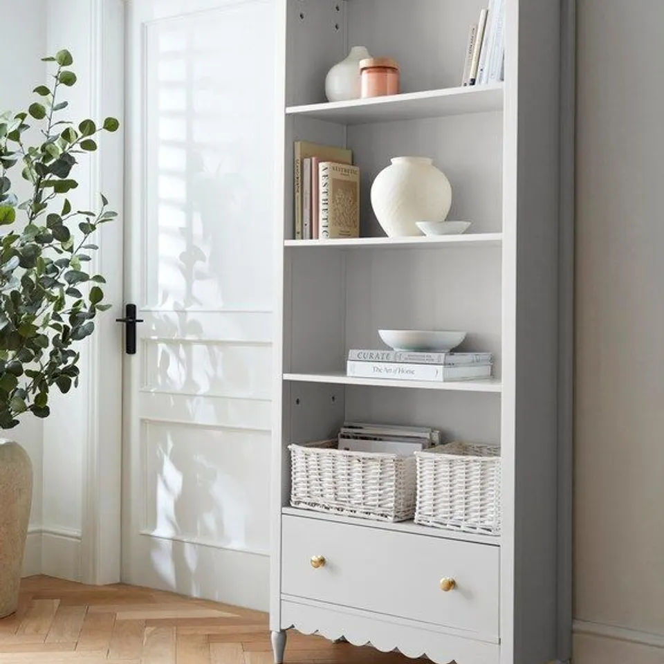 JULIPA DALIA LARGE BOOKCASE WHITE 1135 X 420 X 190MM BOXED NK846