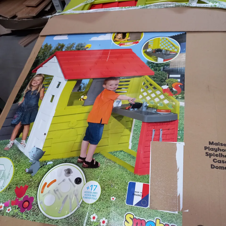 SMOBY NATURE PLAYHOUSE WITH KITCHEN RRP £139.99