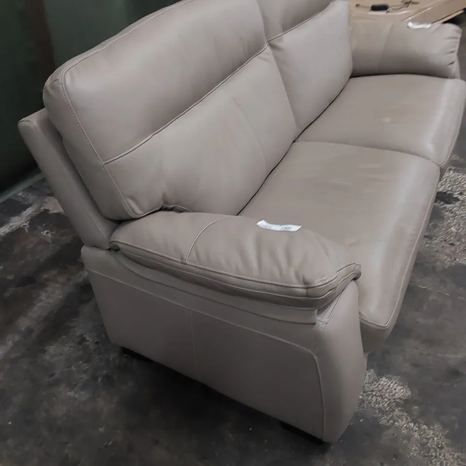 DESIGNER 3-SEATER LEATHER SOFA 