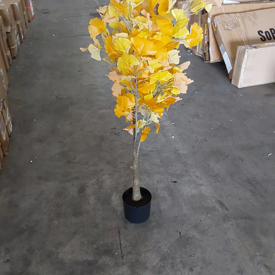 BOXED LARGE ARTIFICIAL GINKGO TREE 150CM