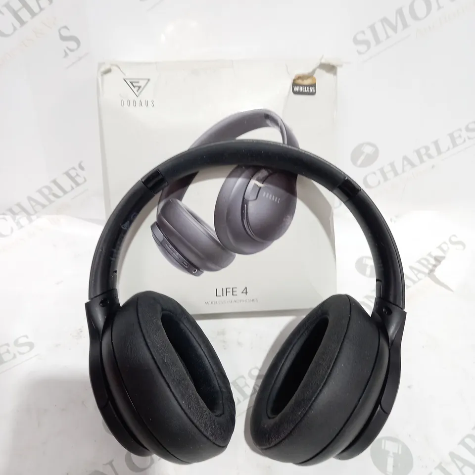 BOXED DOQAUS LIFE 4 DARK GREY WIRELESS HEADPHONES
