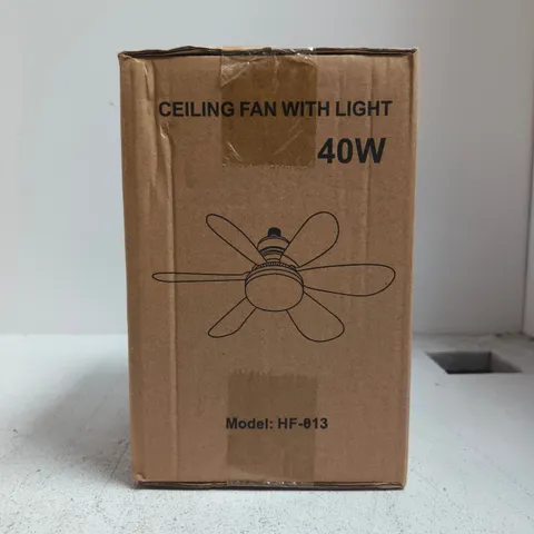 BOXED UNBRANDED CEILING FAN WITH LIGHT – MODEL HF-013, 40W