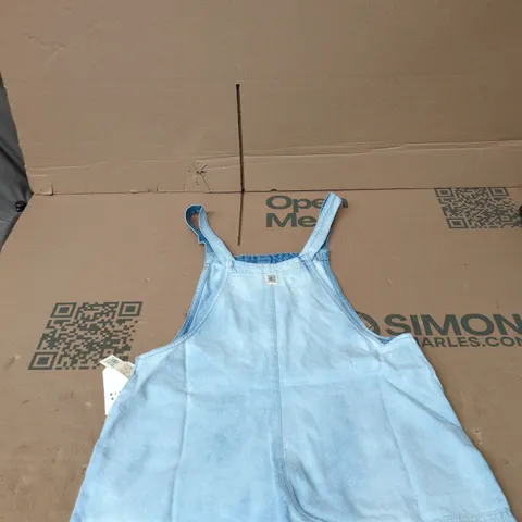 BILLABONG SALTWIND BEACH CRUSH DENIM OVERALL – LIGHT WASH, UK 10 (M/10)