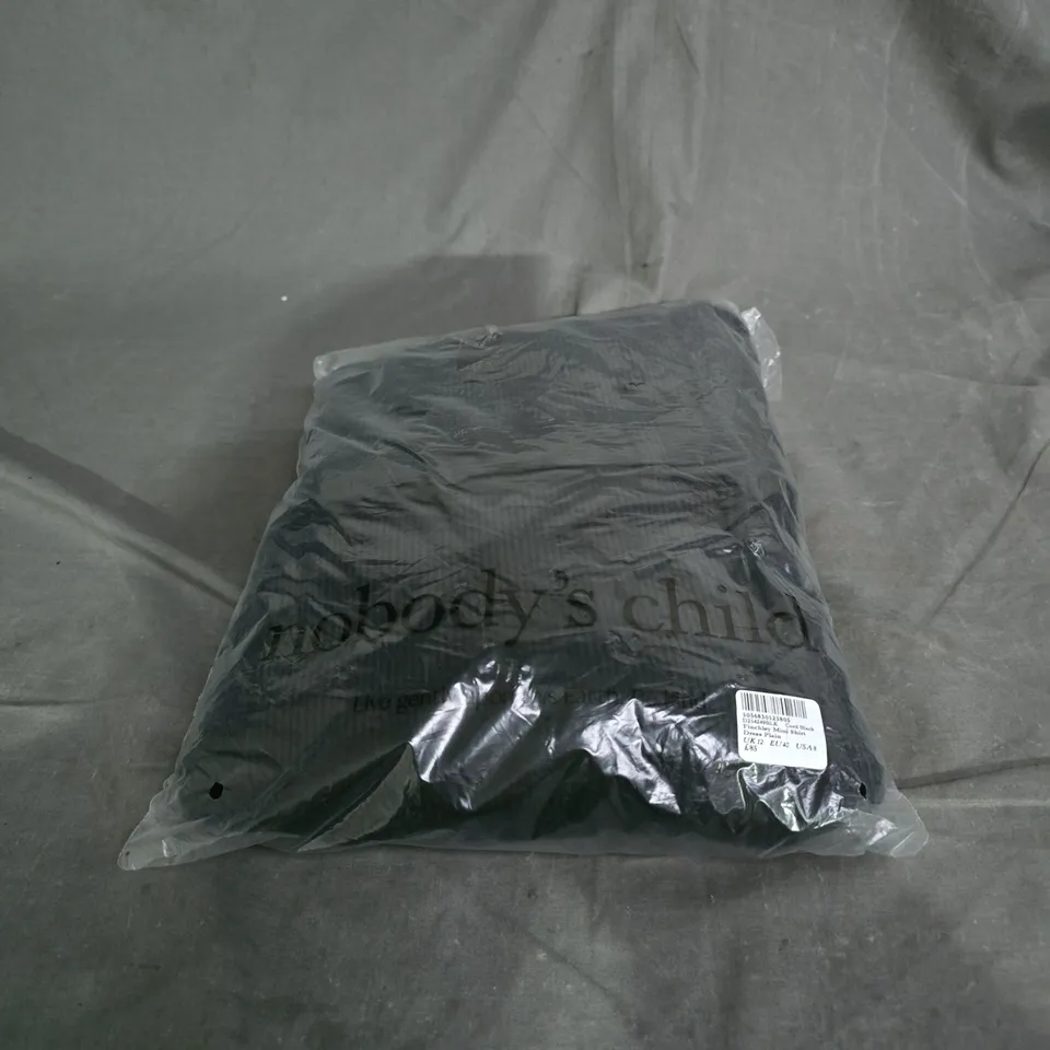 NOBODYS CHILD BLACK FINCHLEY MINI SHIRT DRESS PLAIN 12. BAGGED