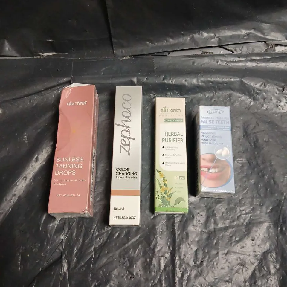 APPROXIMATELY 40 ASSORTED COSMETIC PRODUCTS TO INCLUDE - COLOUR CHANGING FOUNDATION STICK - HERBAL PURIFIER - SUNLESS TANNING DROPS