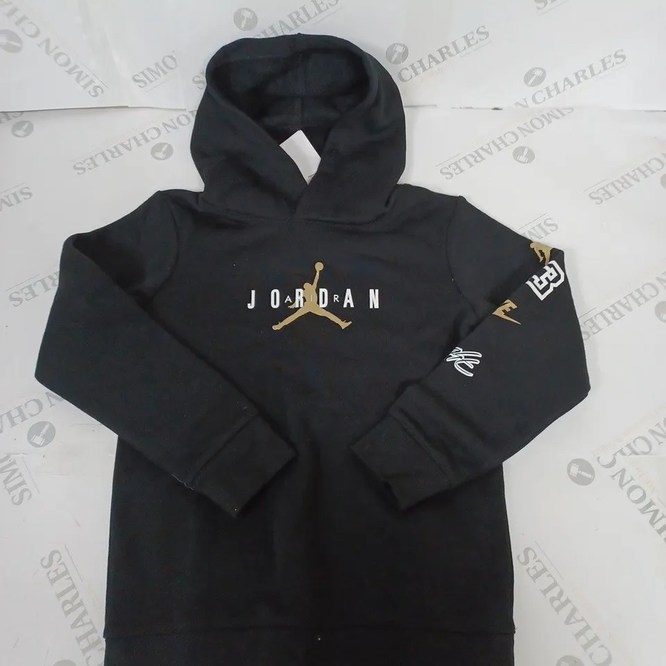 AIR JORDAN GRAPHIC HOODIE IN BLACK SIZE 6-7 YEARS
