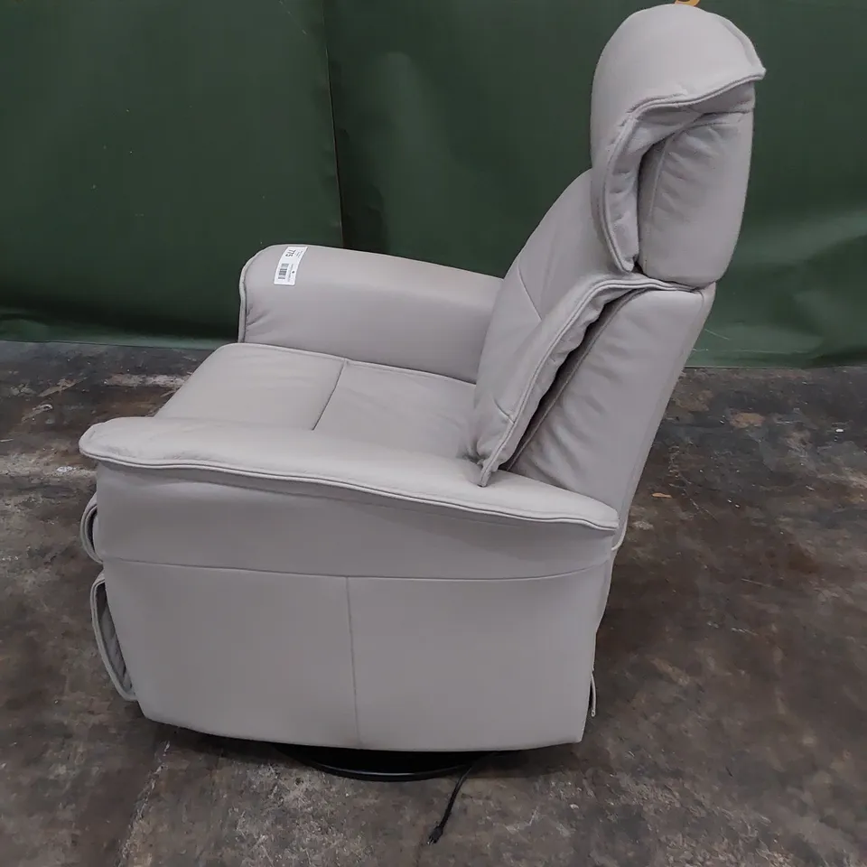 QUALITY BRITISH DESIGNER G PLAN MALMO POWER RECLINING ROCKING/SWIVEL CHAIR CAMBRIDGE CLOUD LEATHER 