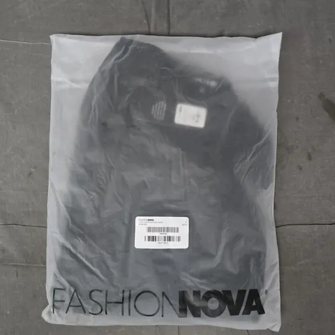 BAGGED FASHIONNOVA IN FULL BLOOM MESH MAXI DRESS IN BLACK SIZE LARGE