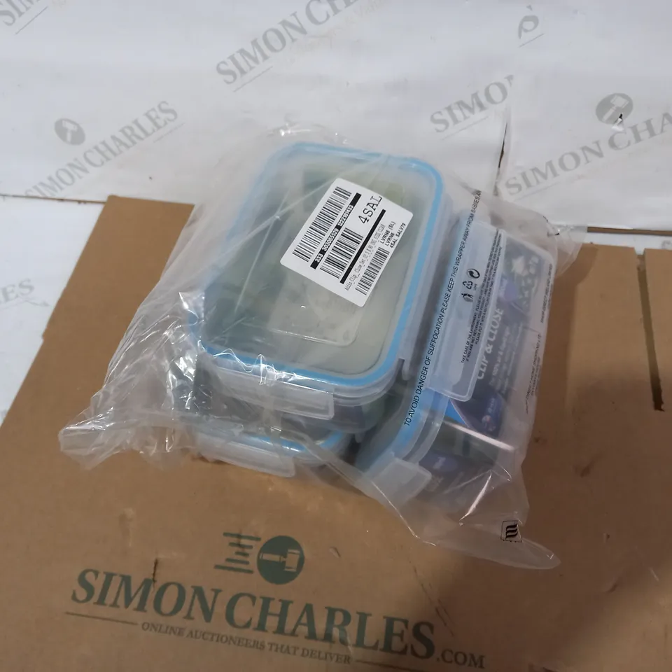 ADDIS CLIP CLOSE SET OF CLEAR CONTAINERS  RRP £10