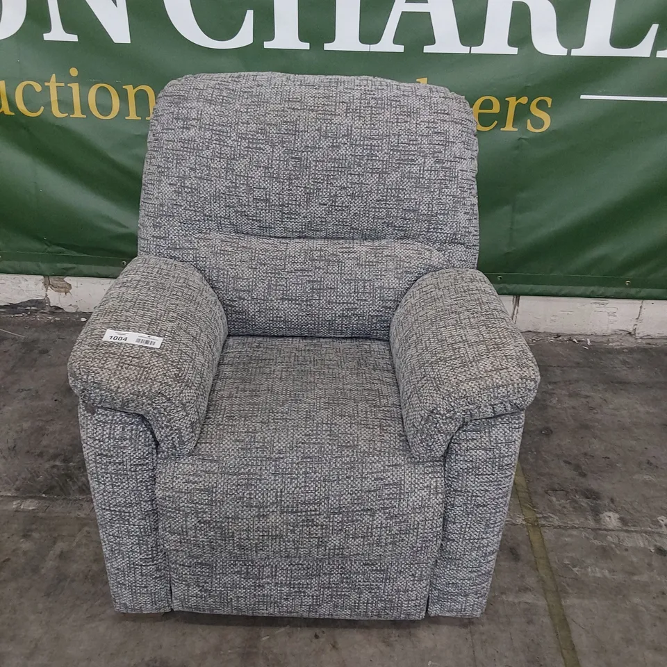 QUALITY BRITISH DESIGNER G PLAN CHADWICK ARMCHAIR REMCO SLATE FABRIC 