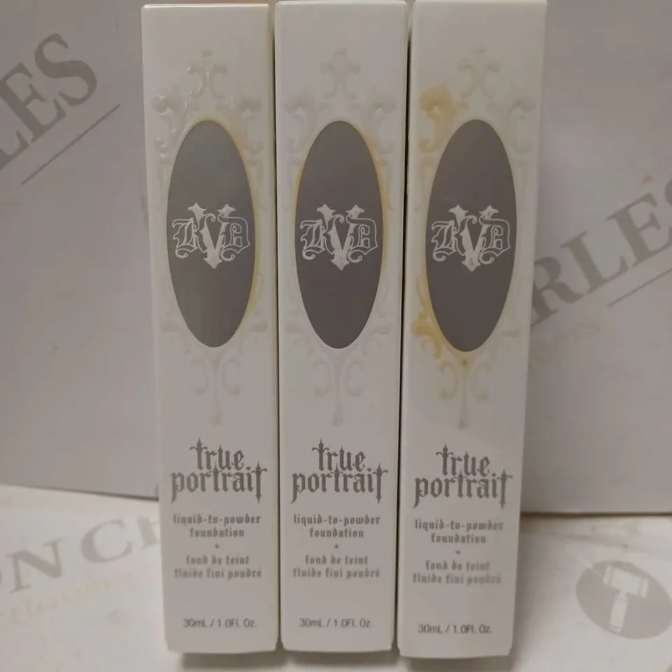 LOT OF 6 X 30ML KVD VEGAN BEAUTY TRUE PORTRAIT FOUNDATION - LIGHT 021 
