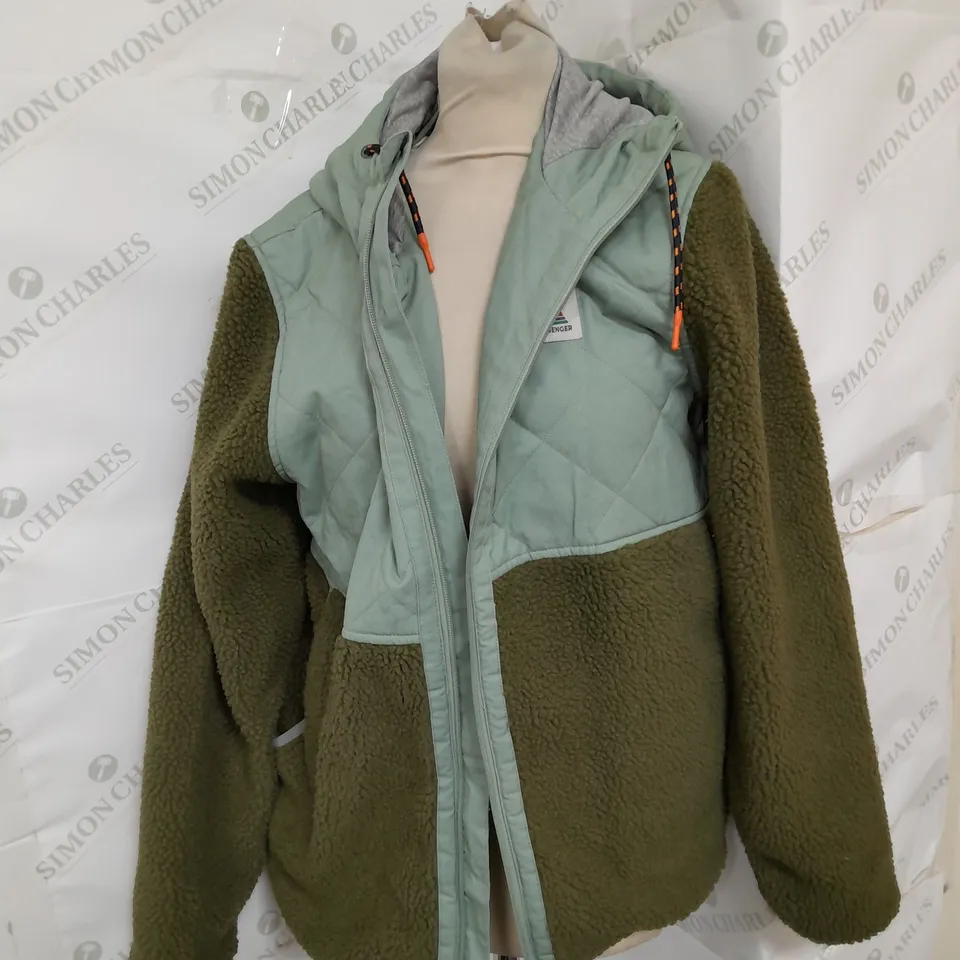 PASSENGER SEFTON RECYCLED DEEP-PILE SHERPA FLEECE IN KHAKI SIZE M