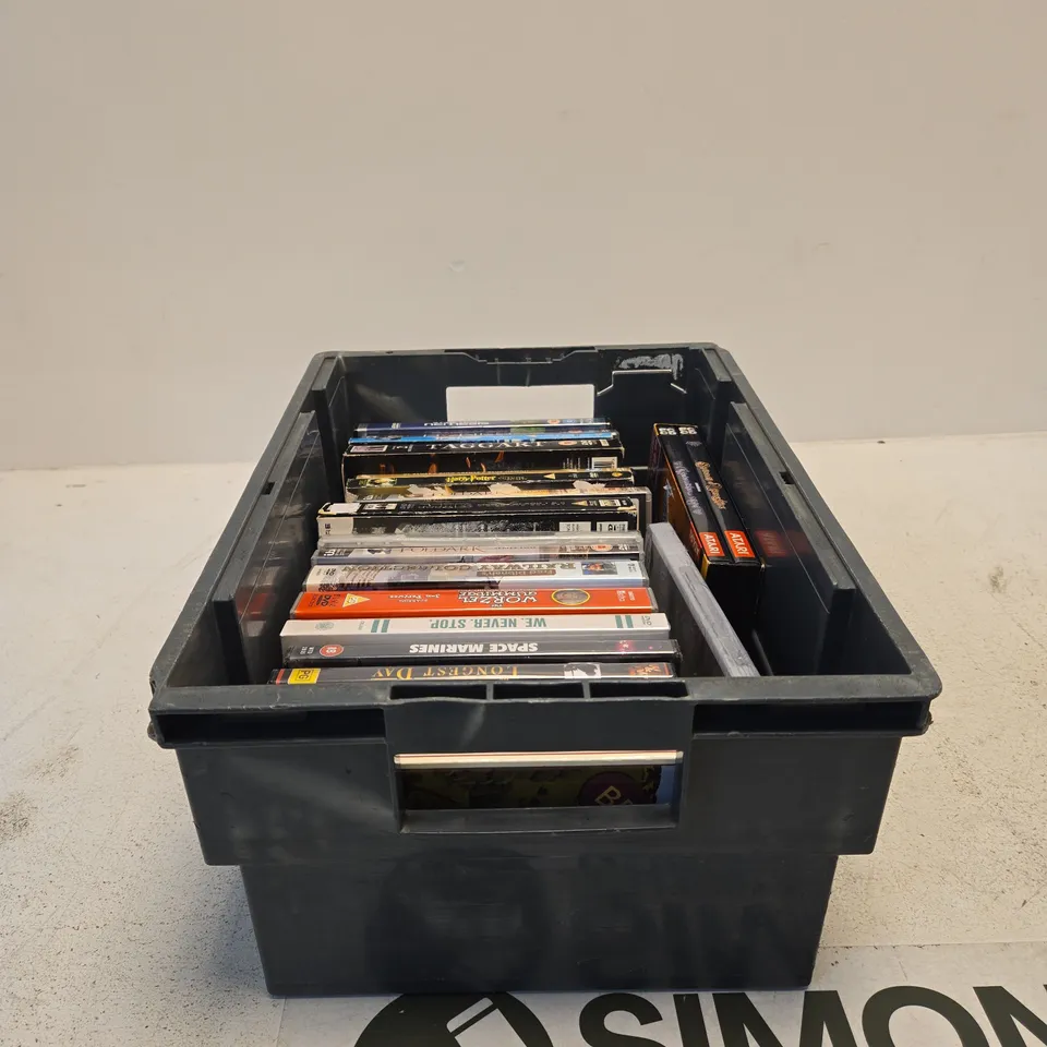 TOTE OF APPROXIMATELY 15 ASSORTED DVDS TO INCLUDE BONES, THE ELVIS COLLECTION, TAGGART, HARRY POTTER, POLDARK, MEN IN BLACK ETC