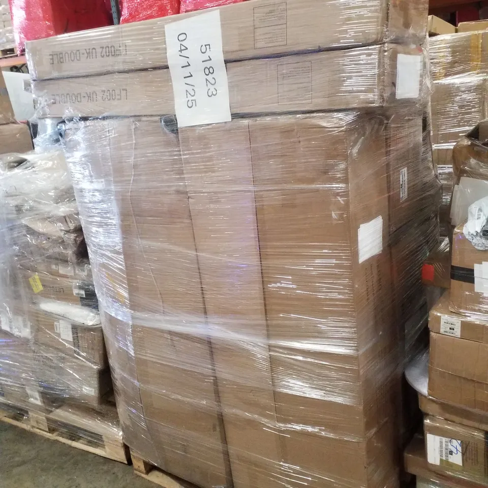 PALLET CONTAINING ASSORTED PRODUCTS INCLUDING CHAISE LOUNGES, BAR TABLE & MOBILE ROLLING ADJUSTABLE TABLE